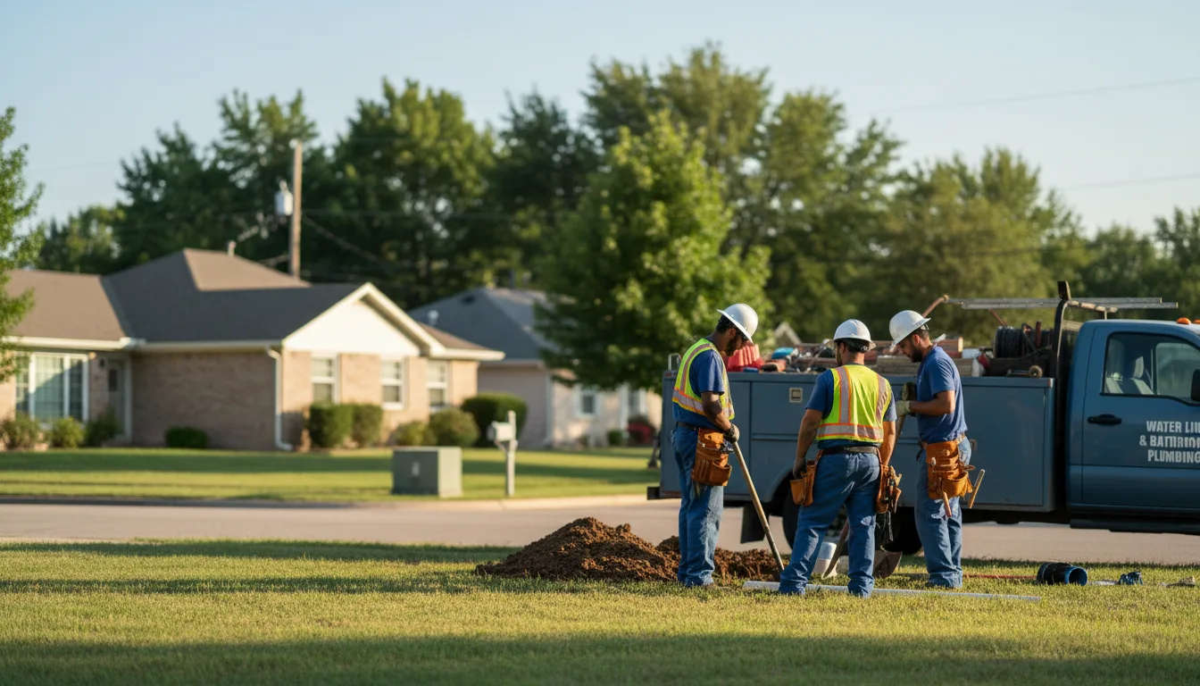 Residential water line and bathroom plumbing service in Skytop, PA